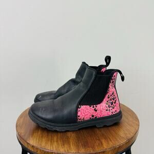 Native Kensington Treklite Black And Pink Chelsea Boot Girls Size 2